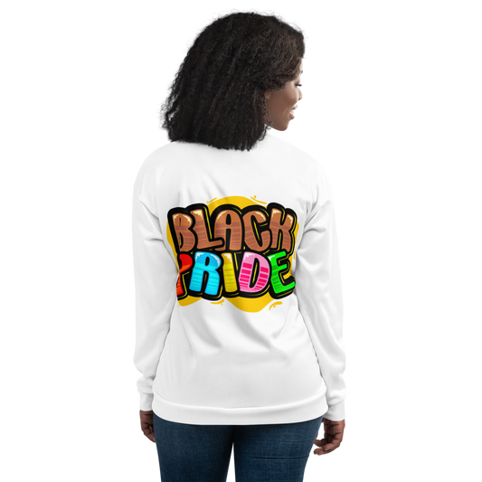 BLACK PRIDE BUBBLE FONT Unisex Bomber Jacket