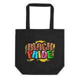 BLACK PRIDE RAINBOW BUBBLE LETTER Eco Tote Bag