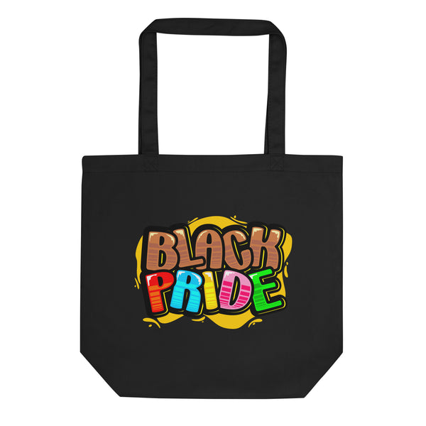 BLACK PRIDE RAINBOW BUBBLE LETTER Eco Tote Bag