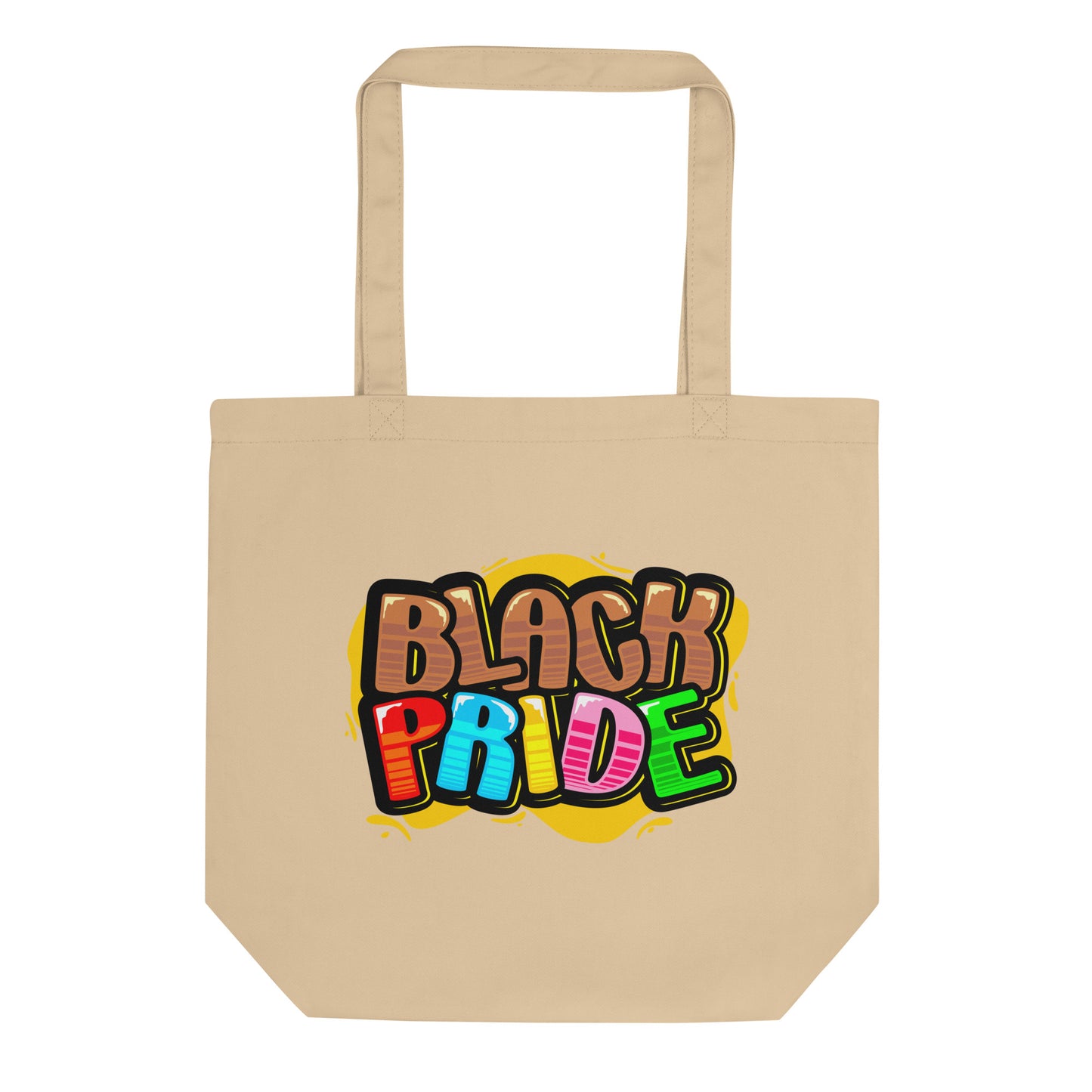 BLACK PRIDE RAINBOW BUBBLE LETTER Eco Tote Bag