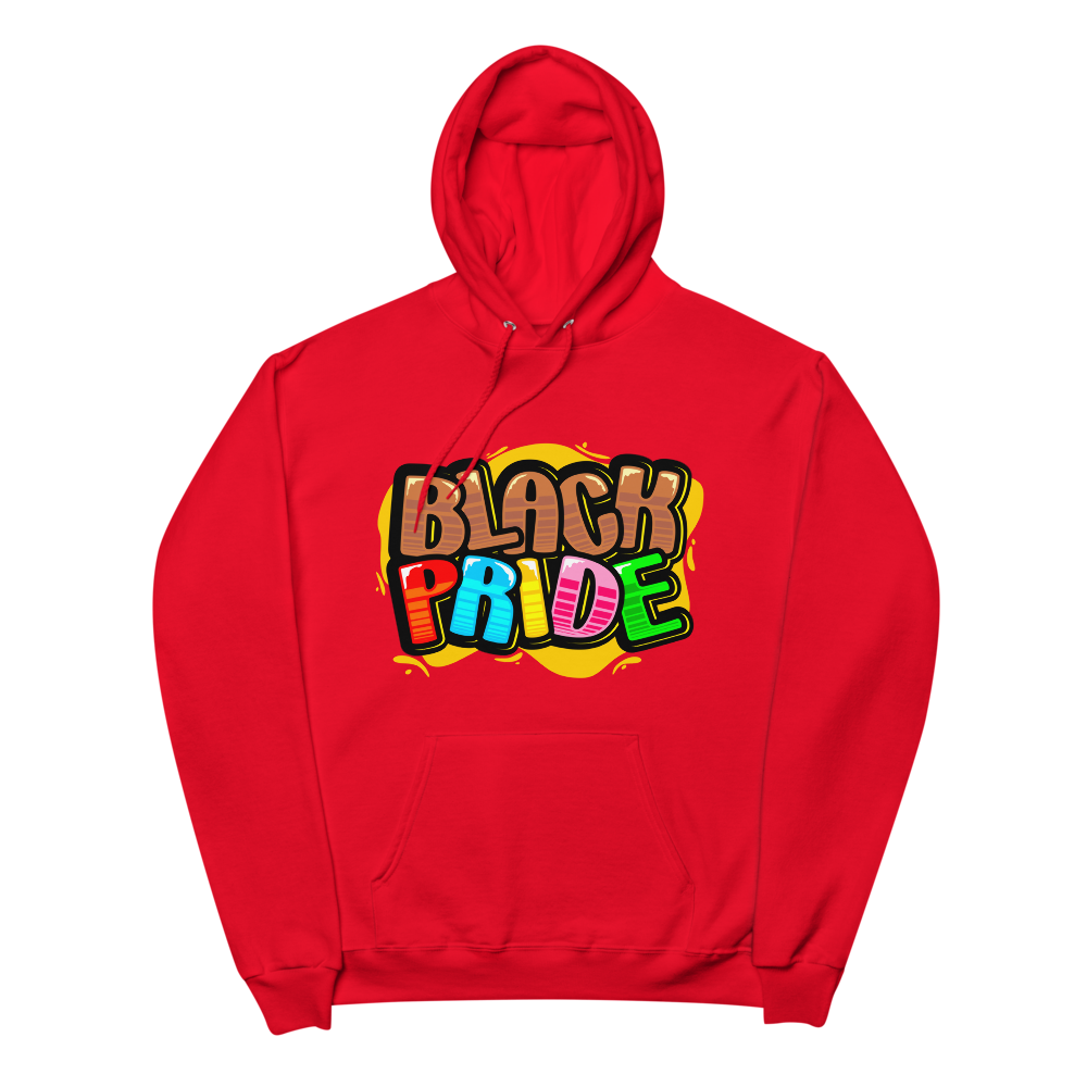 BLACK PRIDE BUBBLE FONT Unisex fleece hoodie