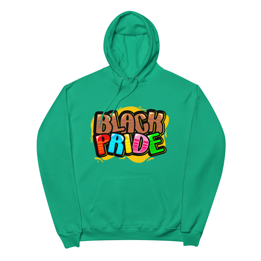 BLACK PRIDE BUBBLE FONT Unisex fleece hoodie