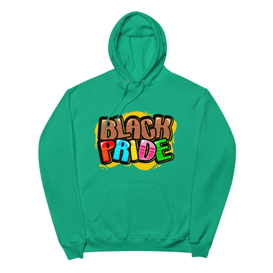 BLACK PRIDE BUBBLE FONT Unisex fleece hoodie