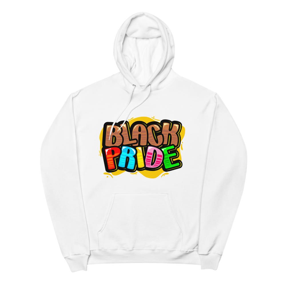 BLACK PRIDE BUBBLE FONT Unisex fleece hoodie