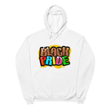 BLACK PRIDE BUBBLE FONT Unisex fleece hoodie