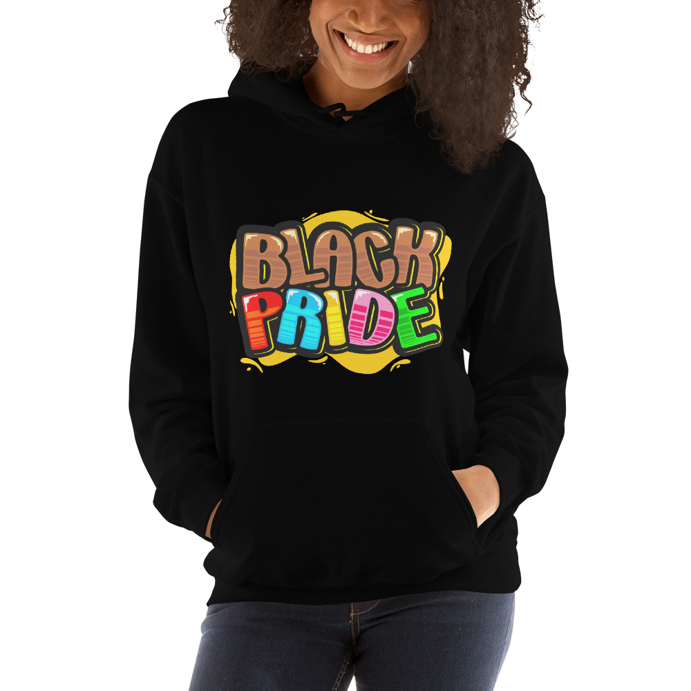 BLACK PRIDE BUBBLE FONT Unisex Hoodie