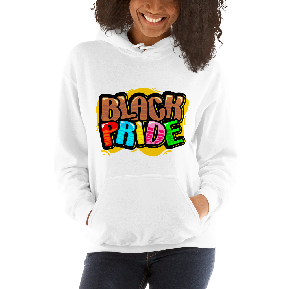 BLACK PRIDE BUBBLE FONT Unisex Hoodie