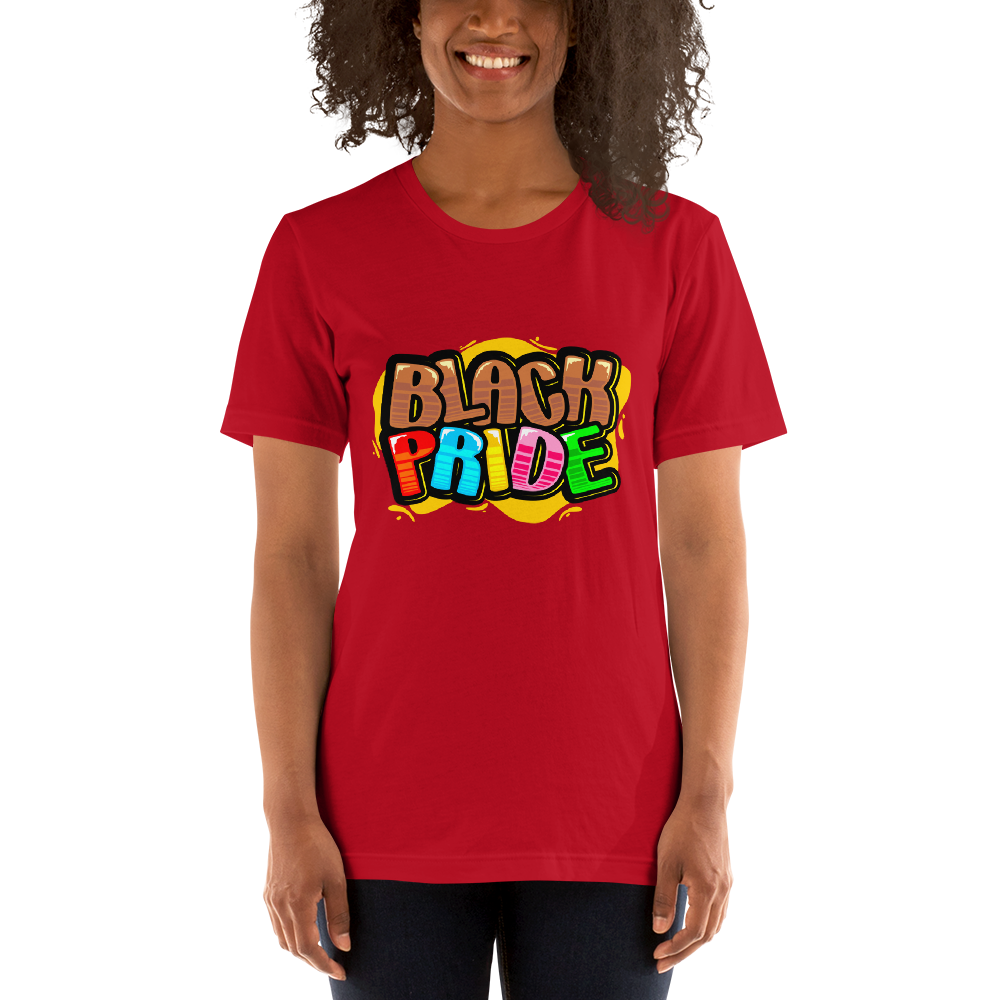 BLACK PRIDE BUBBLE FONT Short-sleeve unisex t-shirt