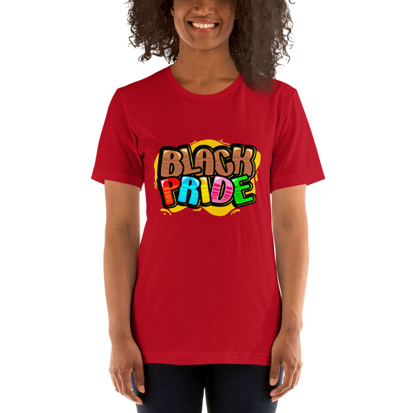 BLACK PRIDE BUBBLE FONT Short-sleeve unisex t-shirt