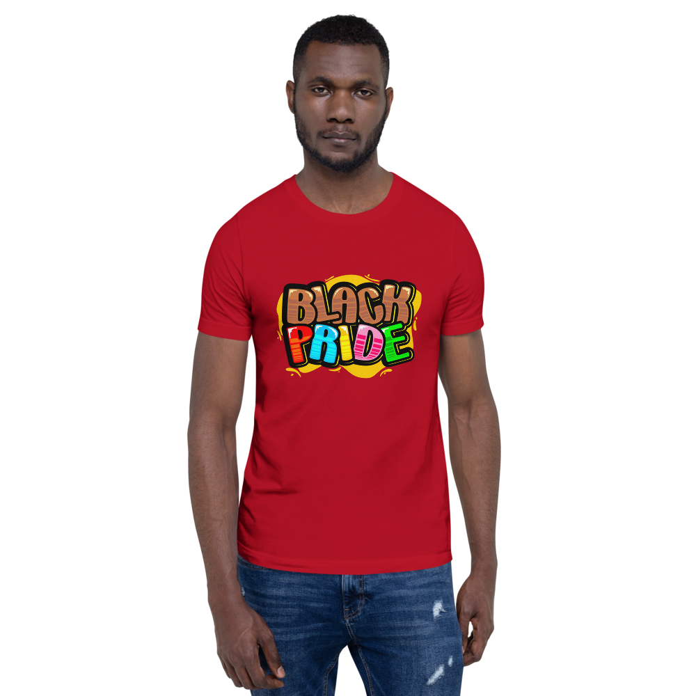 BLACK PRIDE BUBBLE FONT Short-sleeve unisex t-shirt