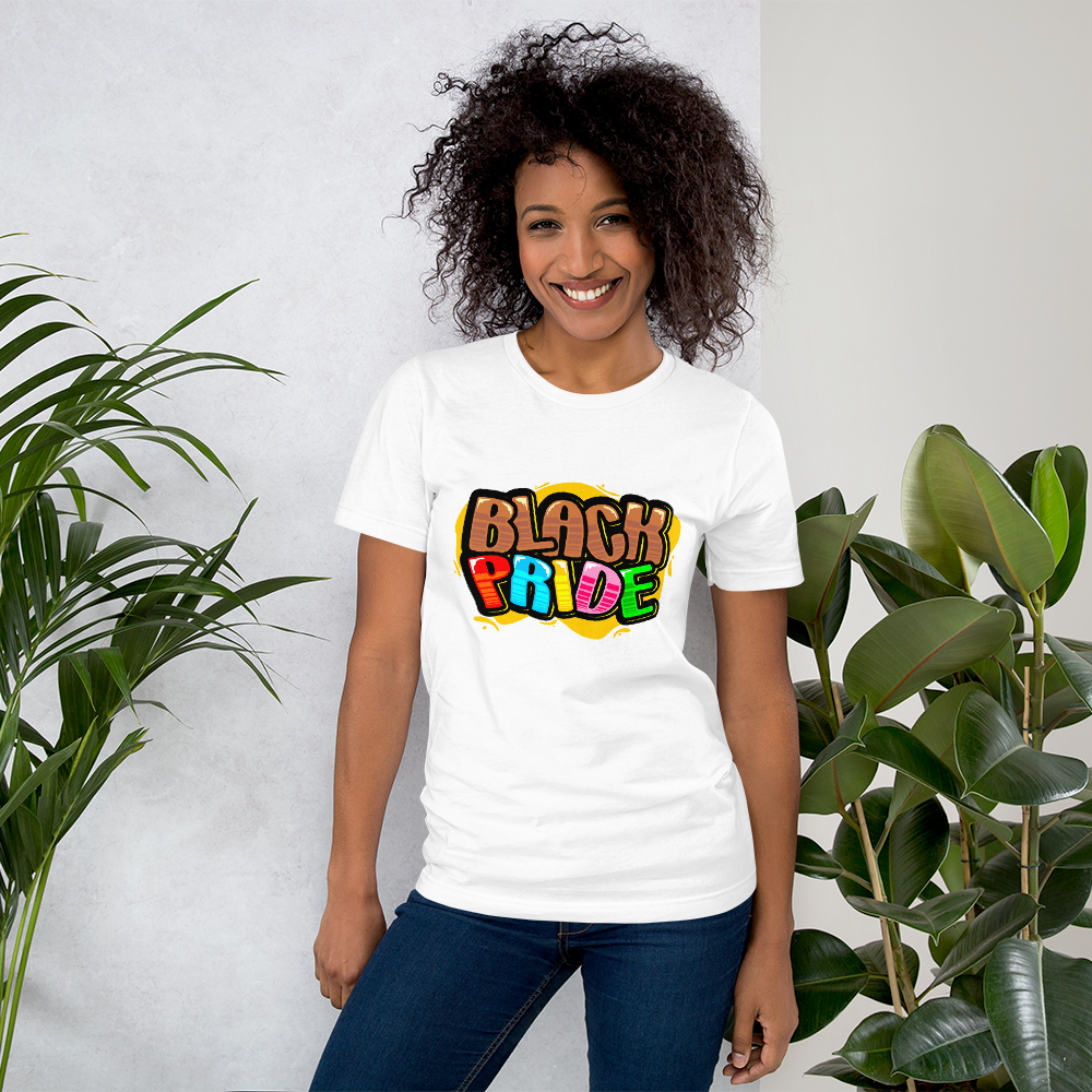 BLACK PRIDE BUBBLE FONT Short-sleeve unisex t-shirt